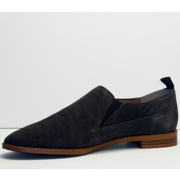 Franco Sarto Grey Leather Suede Loafer Flats - Picture 3 of 7